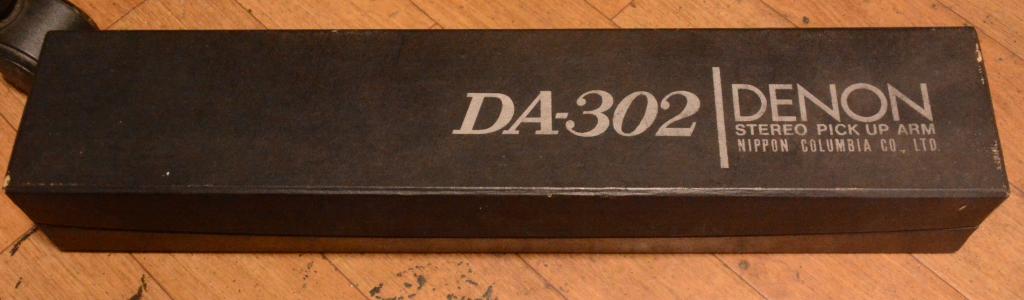Nippon Columbia Denon DA-302 tonearm with original headshell, boix * PERFECT