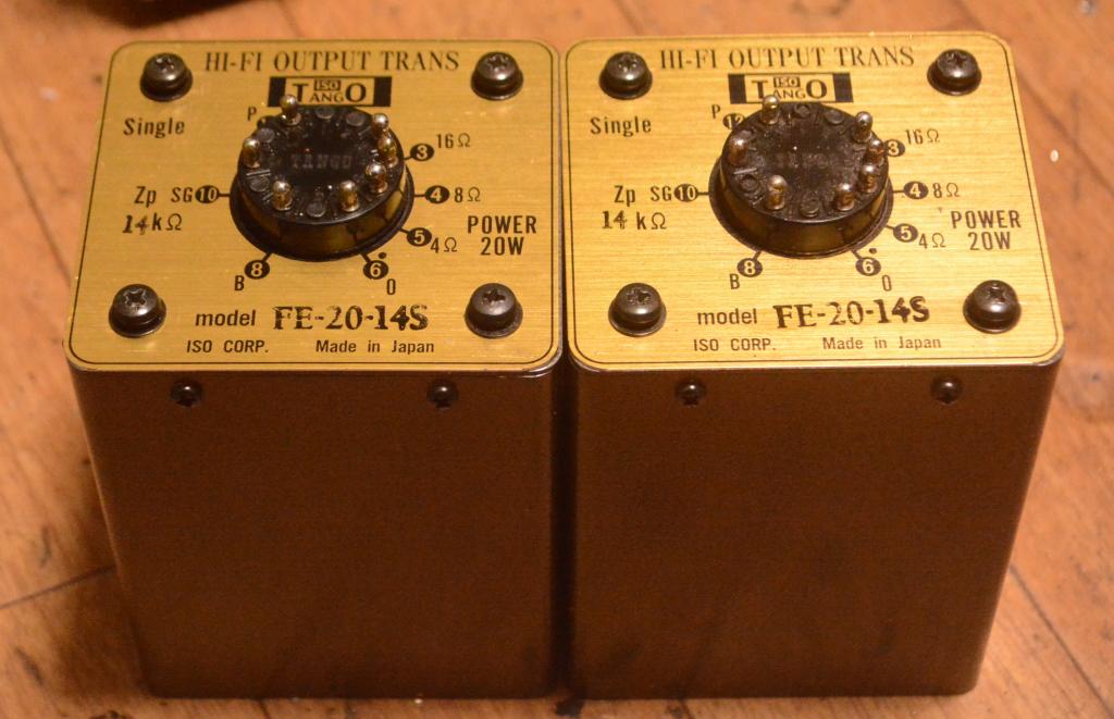 Pair of HIRATA Tango FE-20-14S OPT transformer using for 801, VT-62