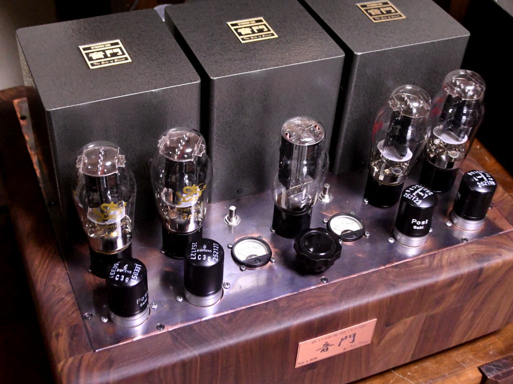 2A3 PSE tube amplifier with special order made transformer and walnut case