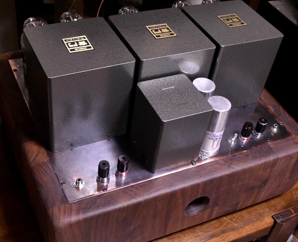 2A3 PSE tube amplifier with special order made transformer and walnut case
