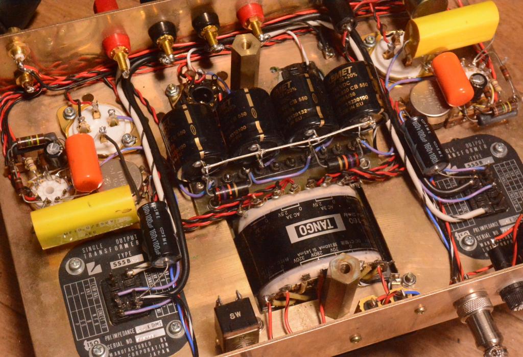Special order made 2A3/45 SE stereo tube amplifier with gunmetal chassis