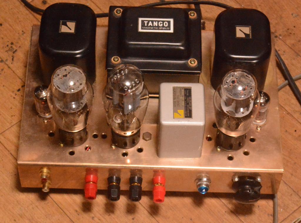 Special order made 2A3/45 SE stereo tube amplifier with gunmetal chassis
