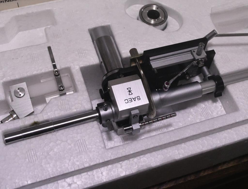 SAEC WE-8000st long straight tonearm with original box, cable, template