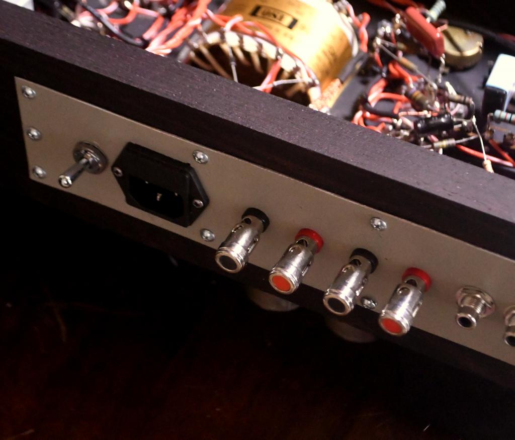 45PP stereo tube amp with LUXMAN output transformer wenge wood case * 117V input