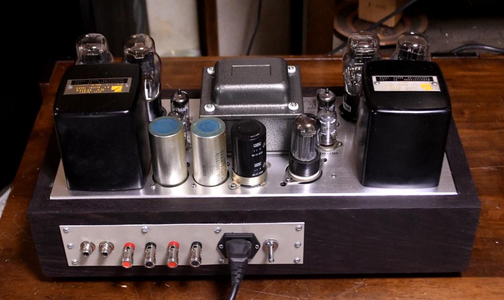 45PP stereo tube amp with LUXMAN output transformer wenge wood case * 117V input
