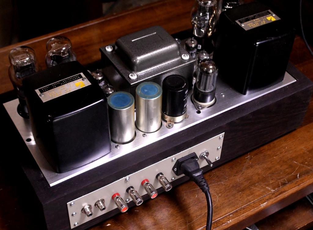 45PP stereo tube amp with LUXMAN output transformer wenge wood case * 117V input