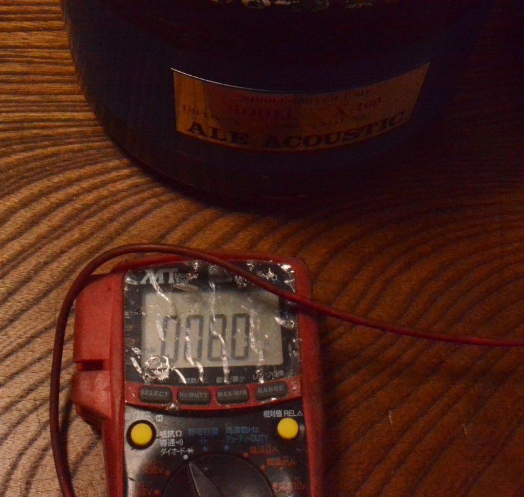 Pair ALE Accoustic X-100 for mid-low range * checked by ALE Acoustic 60-1000Hz * matching pair