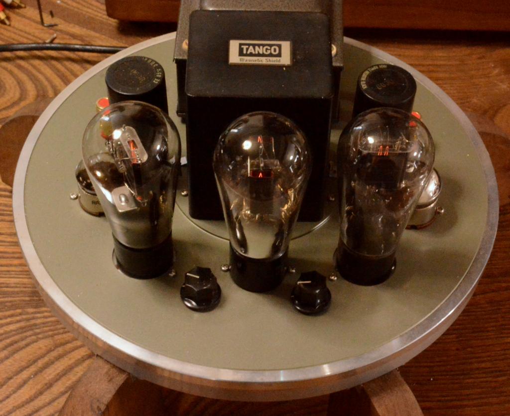 46 SE tube amplifier with　Sachsenwerk transformer driving tube 717A