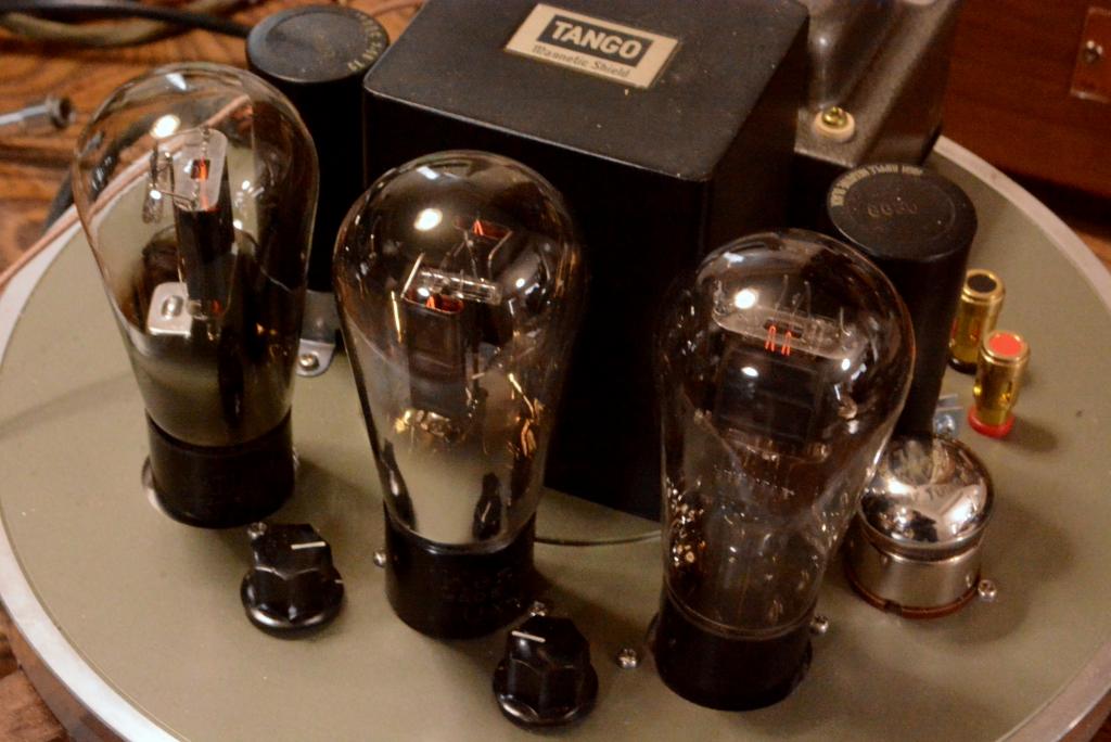 46 SE tube amplifier with　Sachsenwerk transformer driving tube 717A