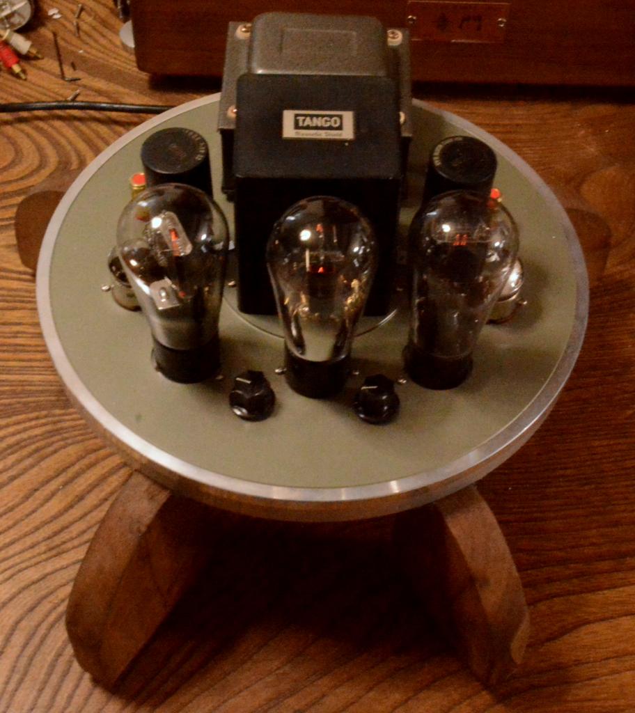 46 SE tube amplifier with　Sachsenwerk transformer driving tube 717A