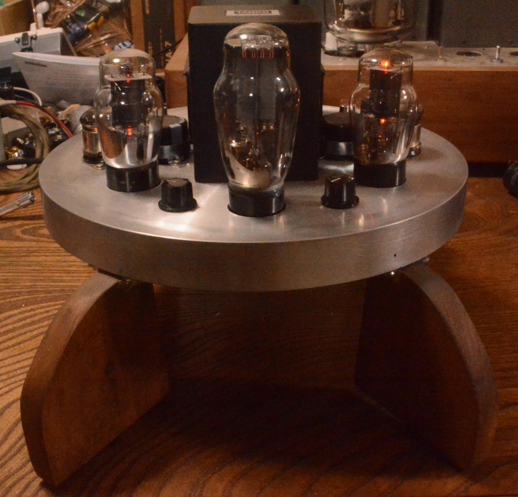 42 SE tube amplifier with　Sachsenwerk transformer driving tube 717A