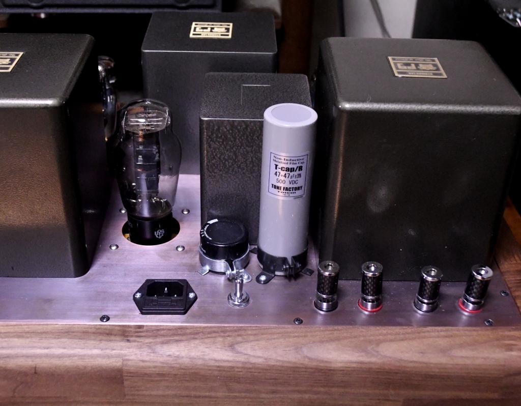 45 PSE tube amplifier with special order made X series transformer and walnut case