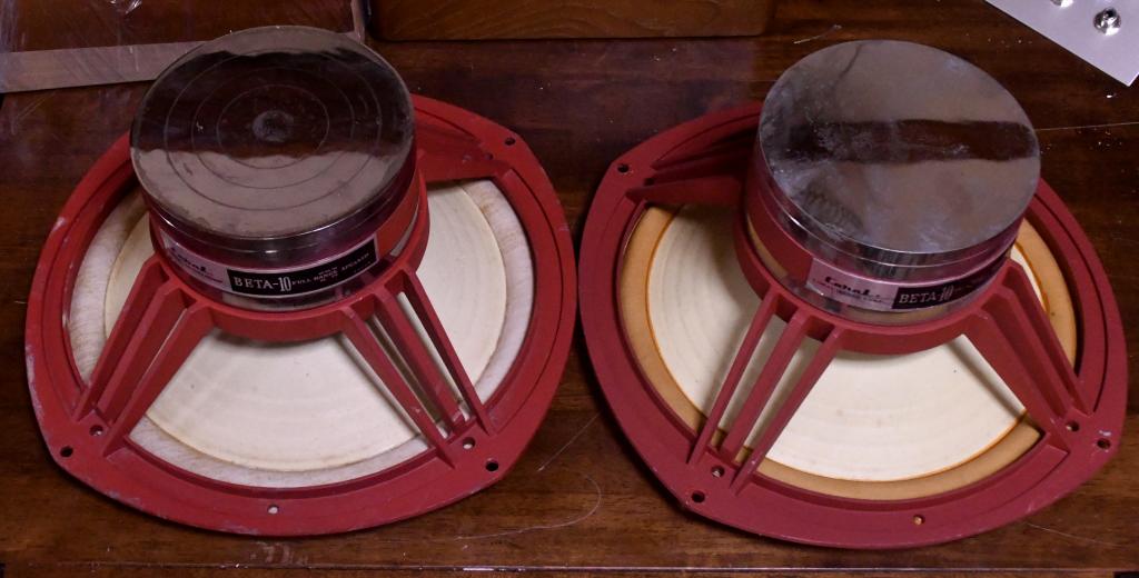 70s year PAIR Coral Beta 10A speaker 25cm double cone unit full range * Legend !
