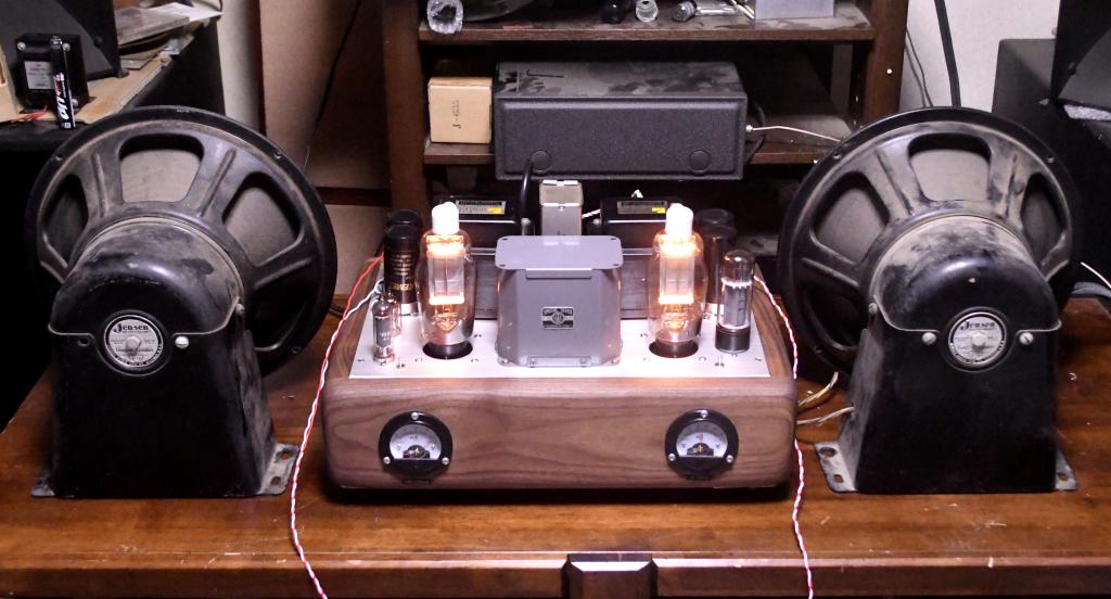 Pair Early JENSEN A-12 field coil speaker matching pair 12 inch with tube PSU