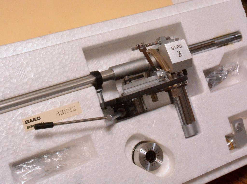 SAEC WE-8000st long straight tonearm with original box, manual, template