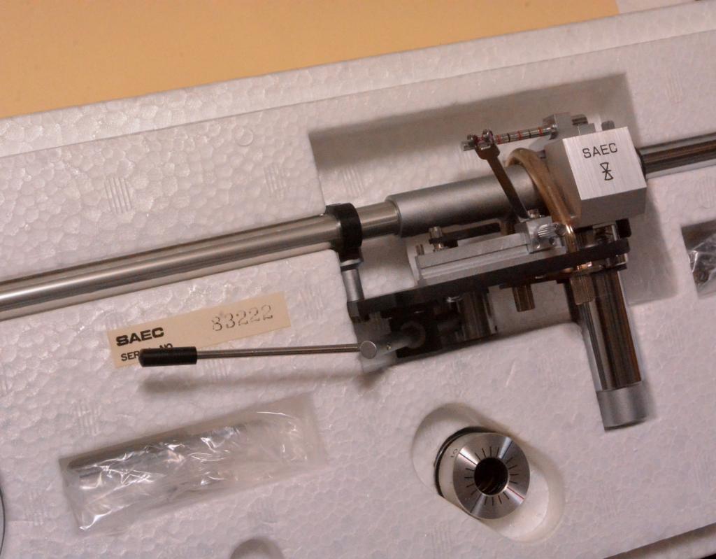 SAEC WE-8000st long straight tonearm with original box, manual, template