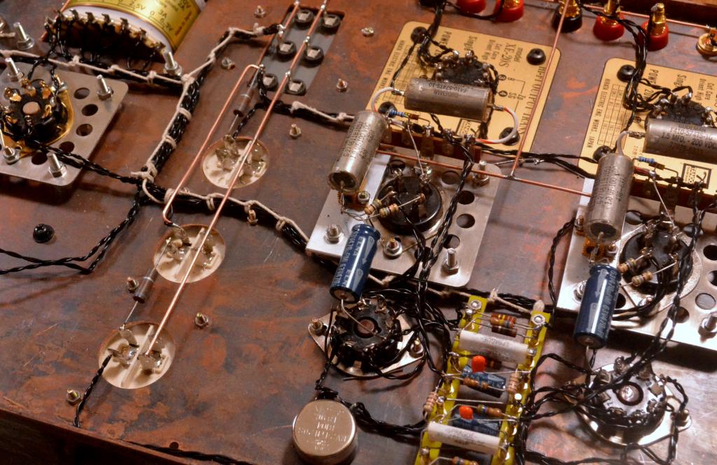 45 SE tube amplifier amp for mania with Walnut wooden case, pure silver wire, driving tube 717A