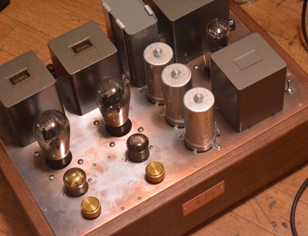45 SE tube amplifier amp for mania with Walnut wooden case, pure silver wire, driving tube 717A
