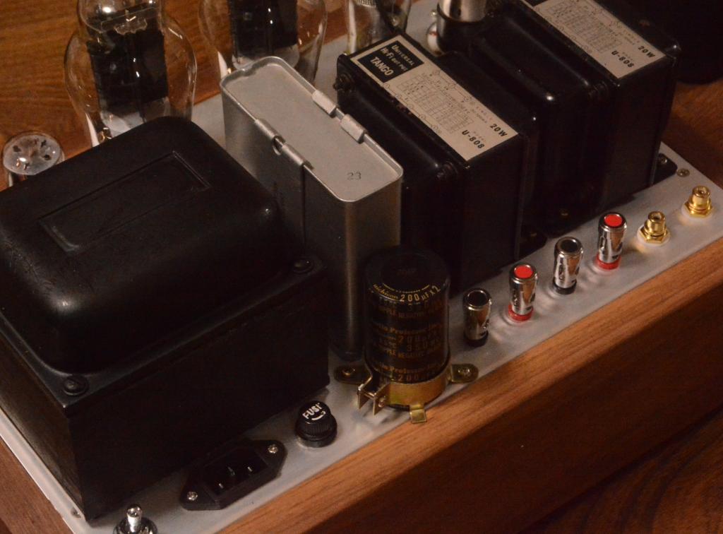WE91B type 300B SE stereo tube amplifier with 50s year WE wiring, Walnut case 100V input