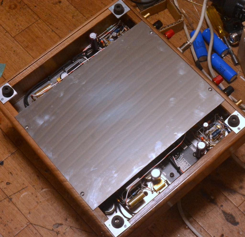 50 tube SE stereo amplifier pure class A1 with walnut wood case * driver tube 76