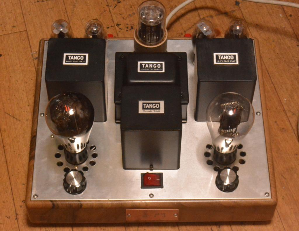 50 tube SE stereo amplifier pure class A1 with walnut wood case * driver tube 76