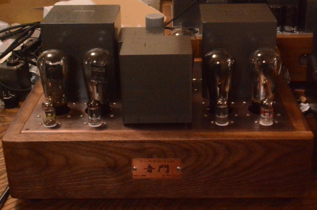 45 PSE tube amplifier with special order made X series transformer and walnut case