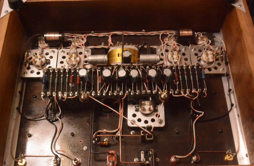 45 PSE tube amplifier with special order made X series transformer and walnut case