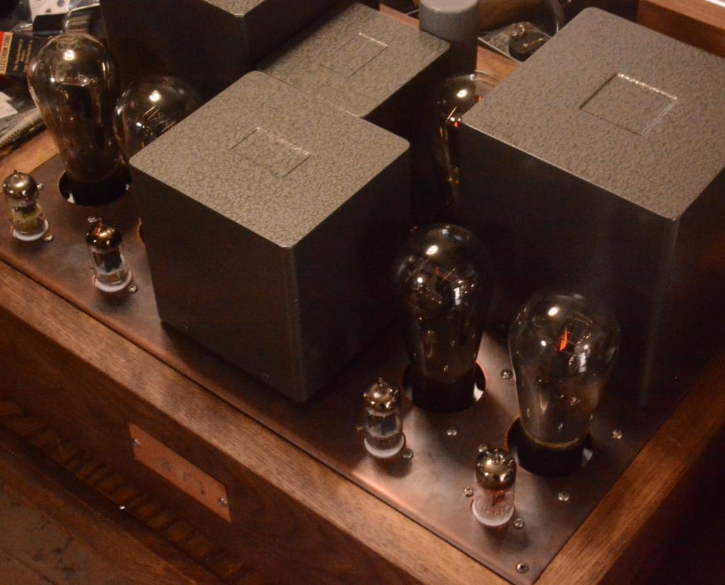 45 PSE tube amplifier with special order made X series transformer and walnut case