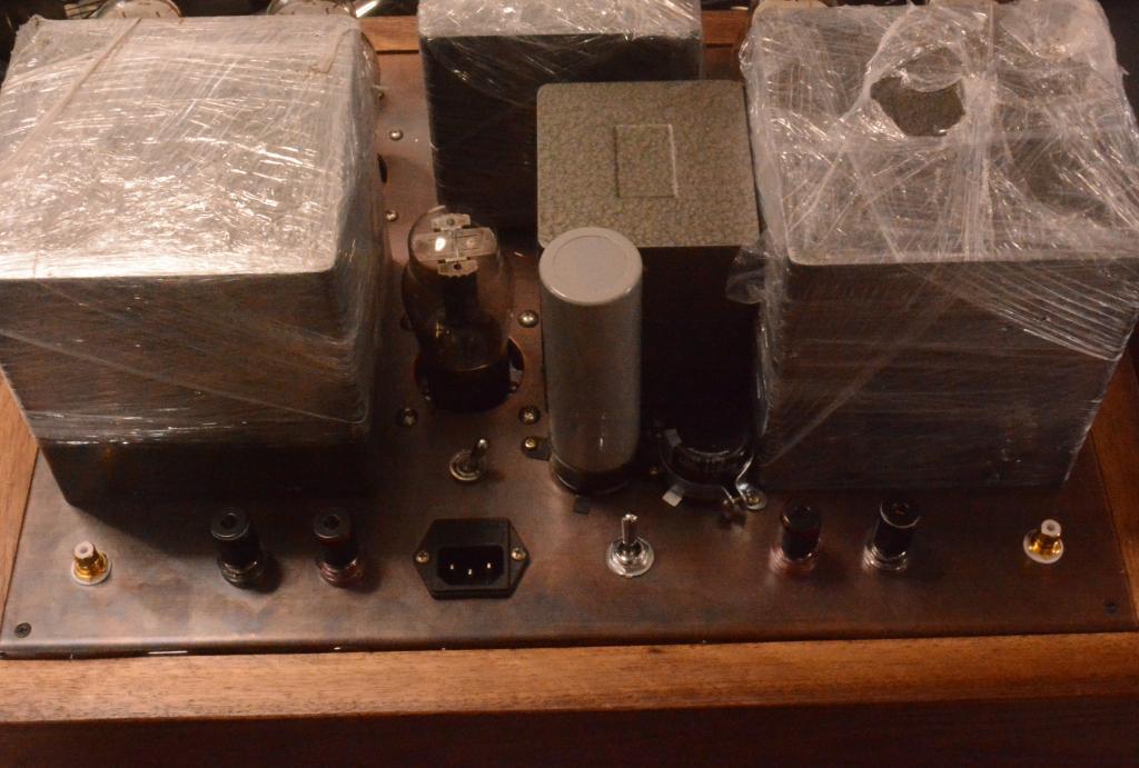 45 PSE tube amplifier with special order made X series transformer and walnut case