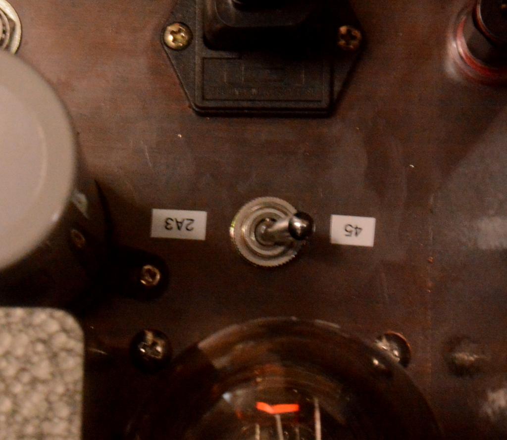 45 PSE tube amplifier with special order made X series transformer and walnut case