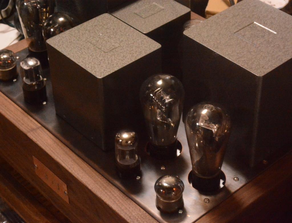 45 PSE tube amplifier with special order made X series transformer and walnut case