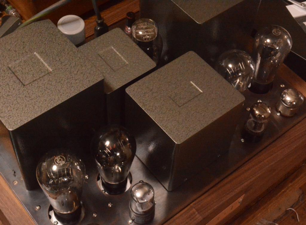 45 PSE tube amplifier with special order made X series transformer and walnut case