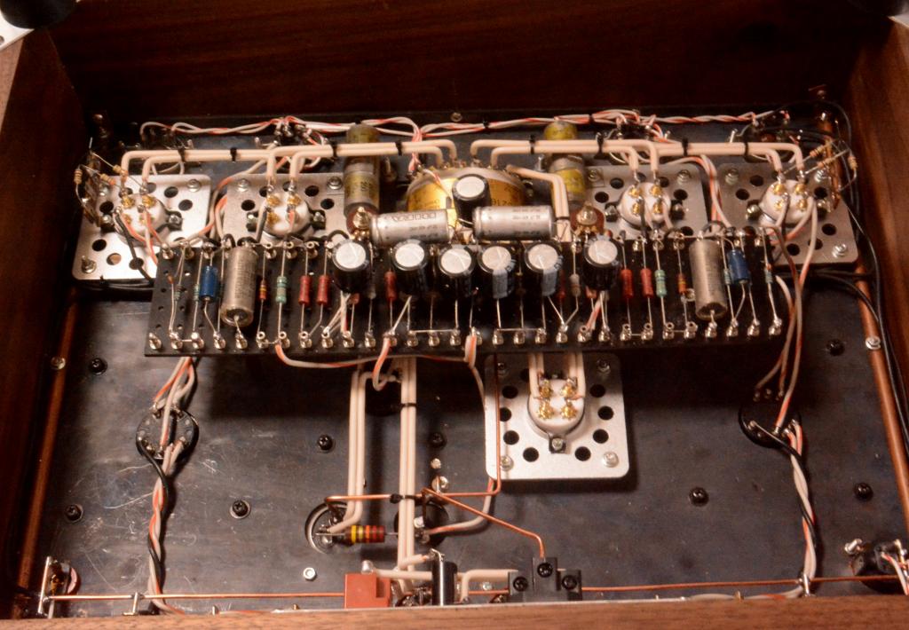45 PSE tube amplifier with special order made X series transformer and walnut case