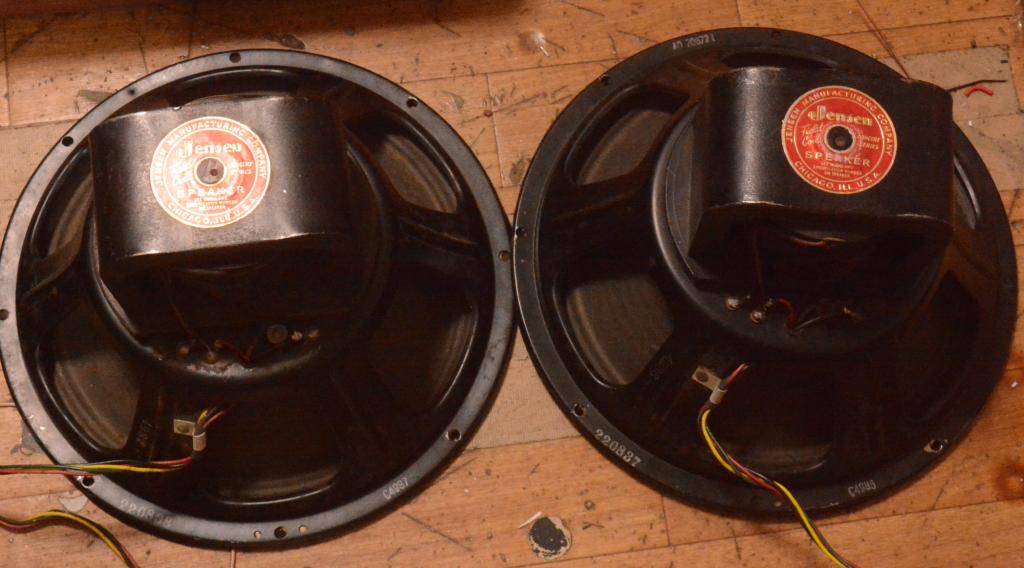 45 SE stereo tube amplifier with JENSEN A-12 (red logo) power supply embedded