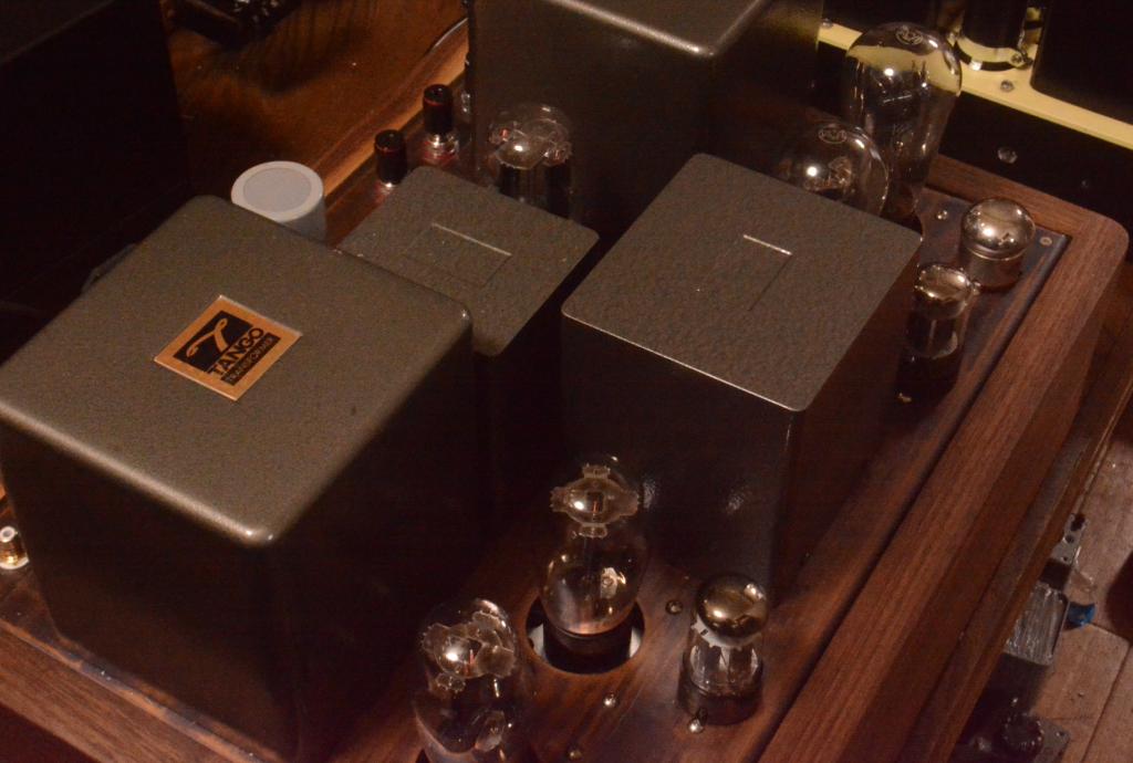 45 PSE tube amplifier with special order made X series transformer and walnut case