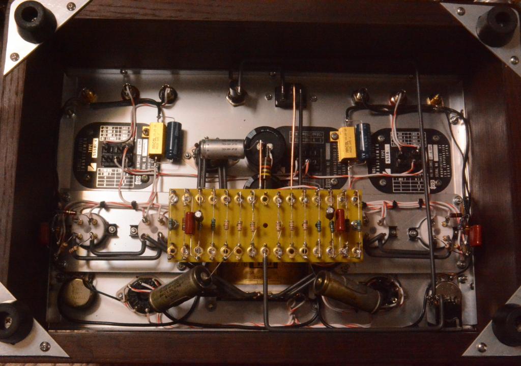 45 PSE tube amplifier with special order made X series transformer and walnut case
