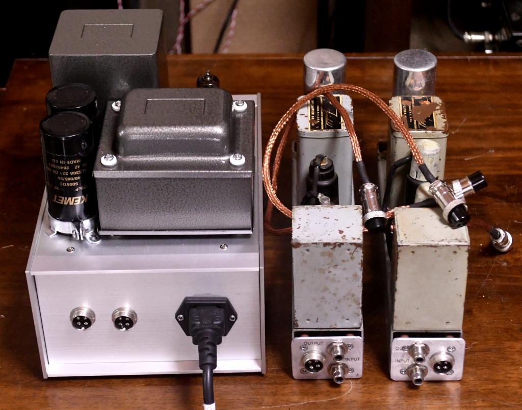 50s  year Langevin (Fairchild) 116B preamplifier matching pair with power supply