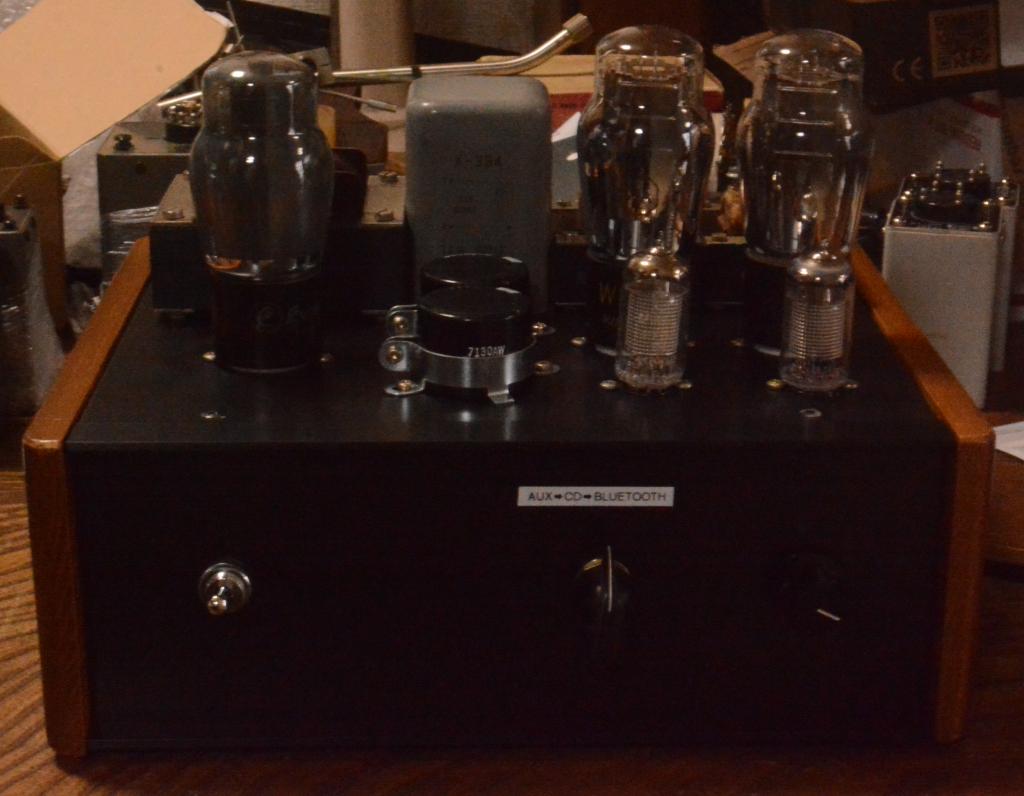 71A SE tube amplifier using as preamp and power amp with 1W output * bluetooth receiver