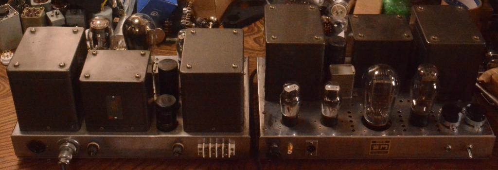 PX-25 mono block x 2 tube amplifier with ELTUS ( Western Electric) transformers, cooper chassis