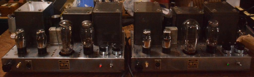 PX-25 mono block x 2 tube amplifier with ELTUS ( Western Electric) transformers, cooper chassis