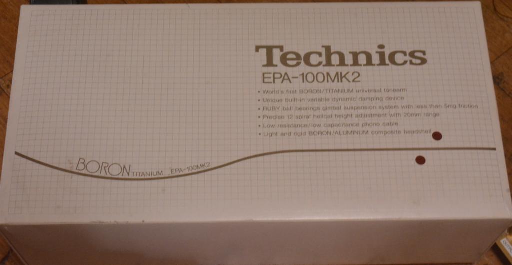 Technics EPA-100 MK2 tonearm boron titanium with original box, headshell and cable