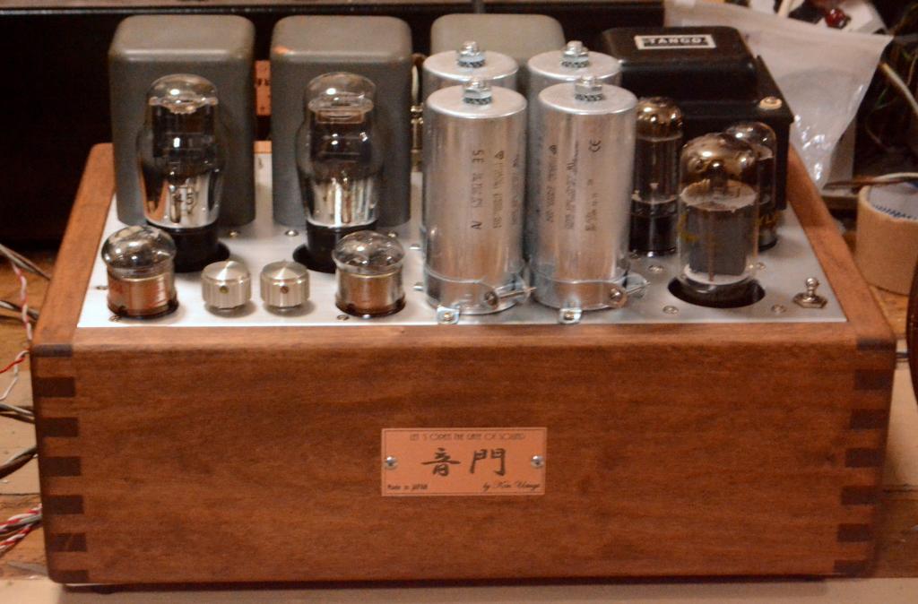 45 SE tube amplifier amp for mania with Walnut wooden case 717A and RCA field coil speaker