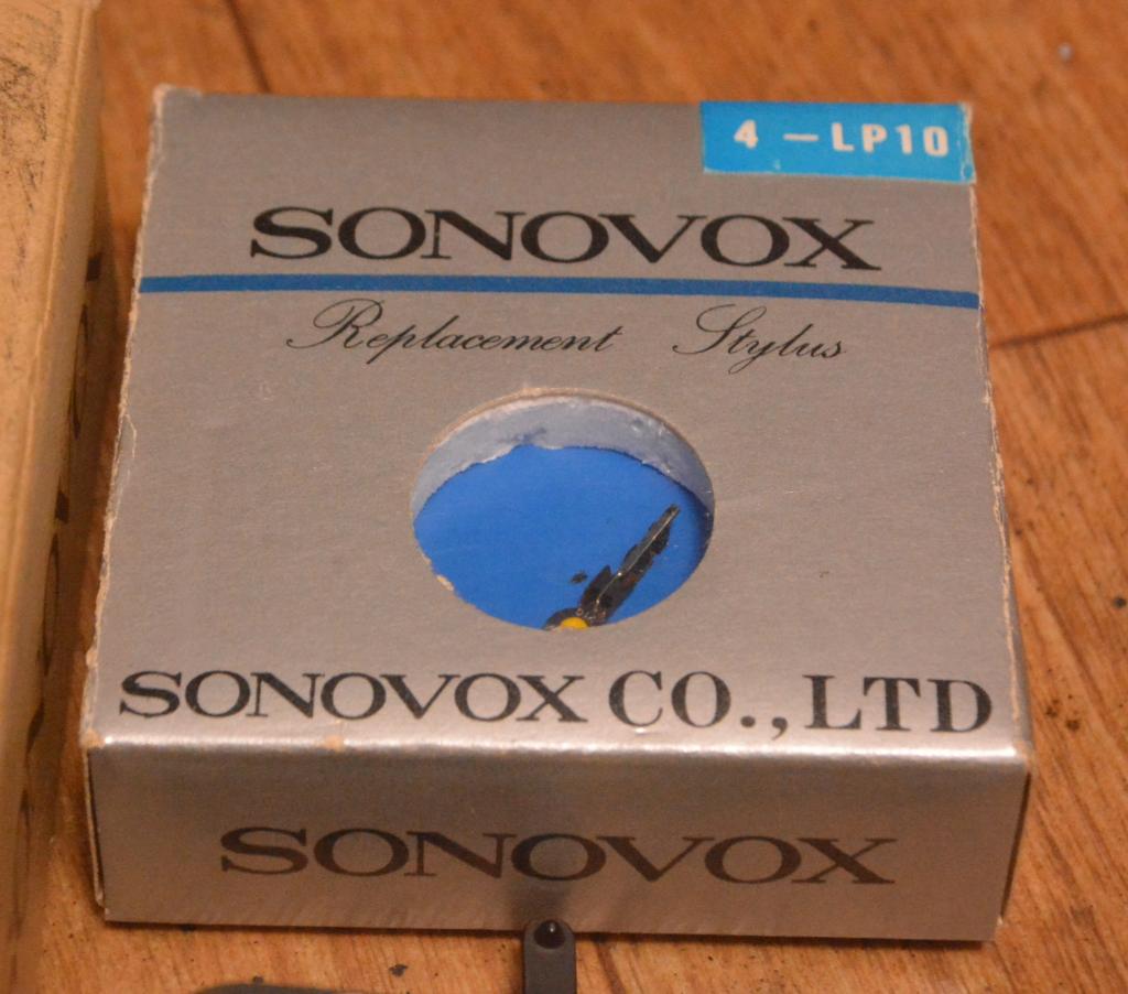 50s year early Sonovox MC-4 mono cartridge for professional with new stylus LP and SONY carbon shell