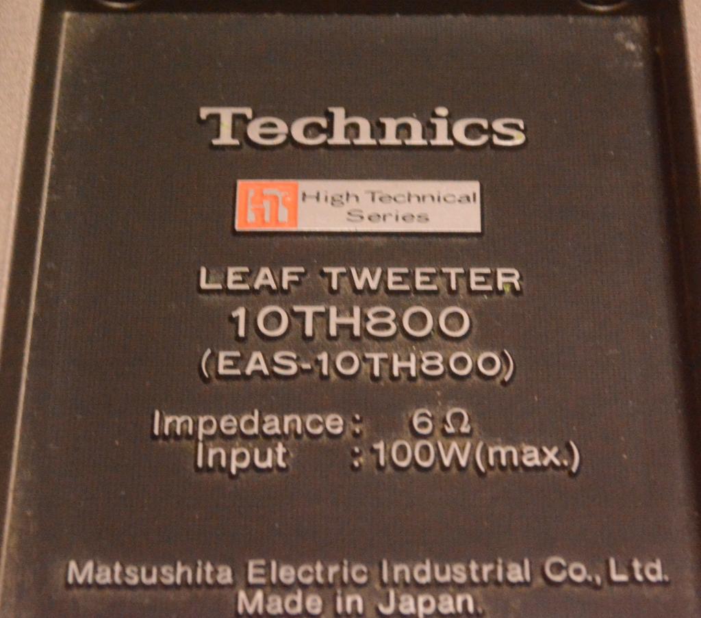 70s year Technics EAS 10TH800 Leaf super tweeter 3K~125K Hz
