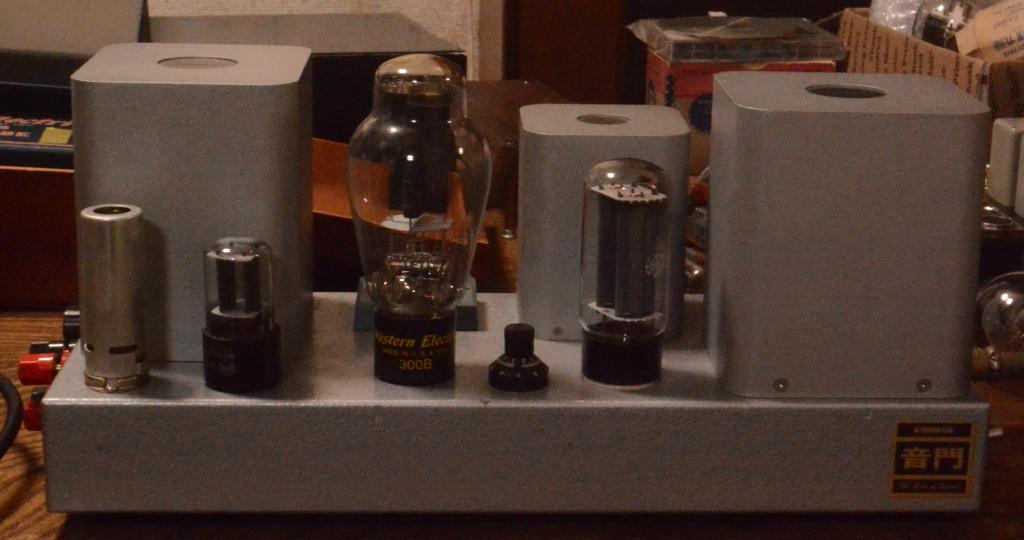 300B stereo tube amplifier class A1, AC direct heat 12W output