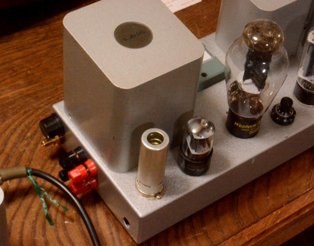 300B stereo tube amplifier class A1, AC direct heat 12W output