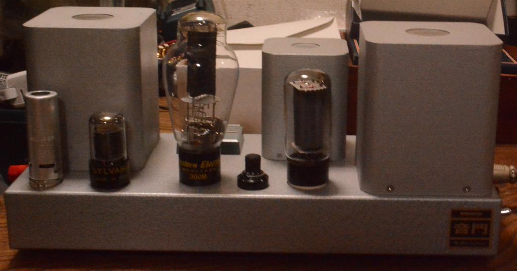300B stereo tube amplifier class A1, AC direct heat 12W output