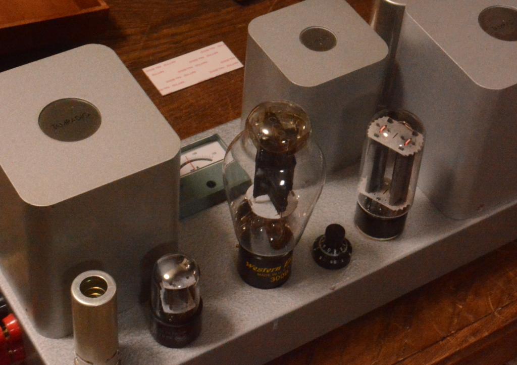 300B stereo tube amplifier class A1, AC direct heat 12W output