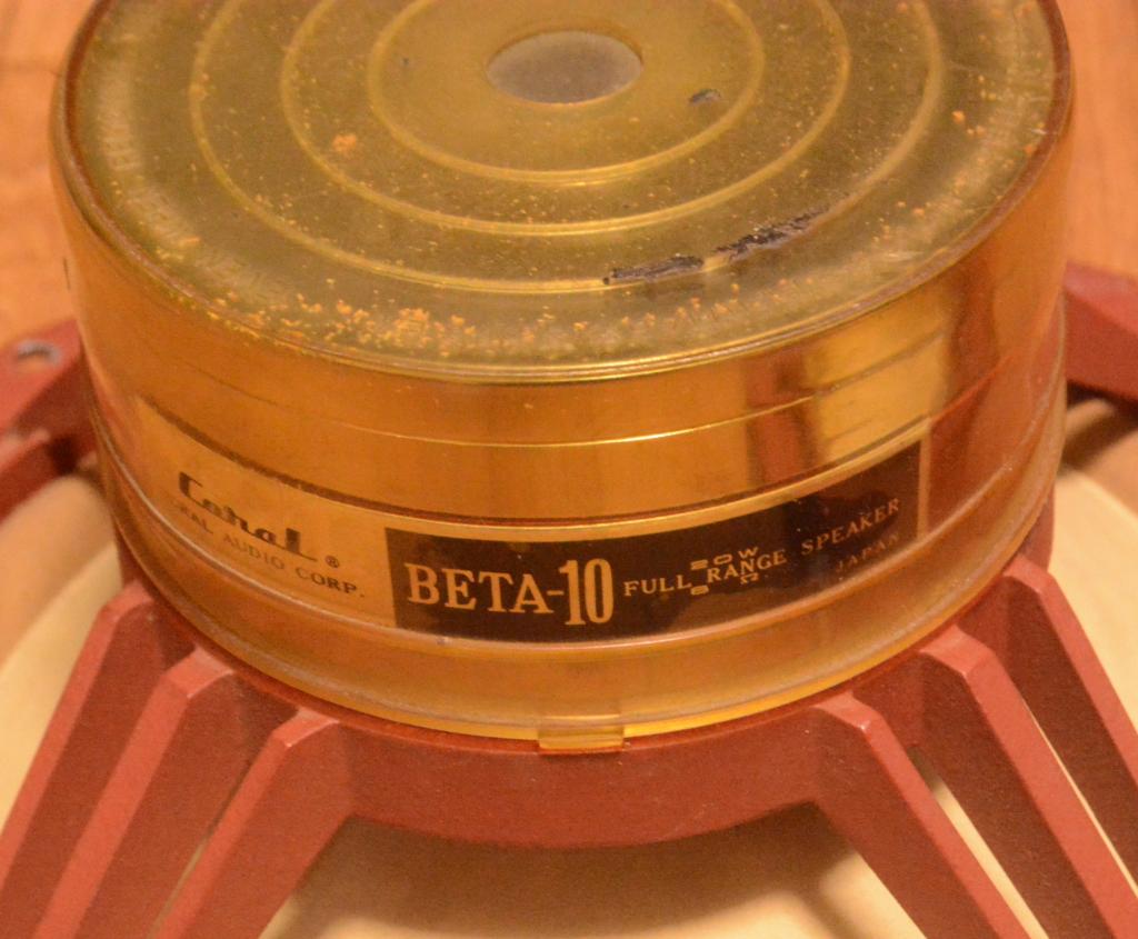 70s year PAIR Coral Beta 10A speaker 25cm double cone unit full range * Legend !