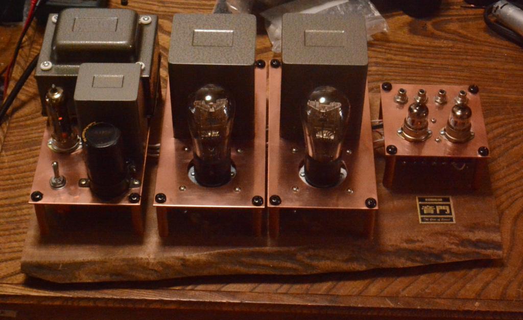 71A SE tube amplifier with wooden board, output 1W